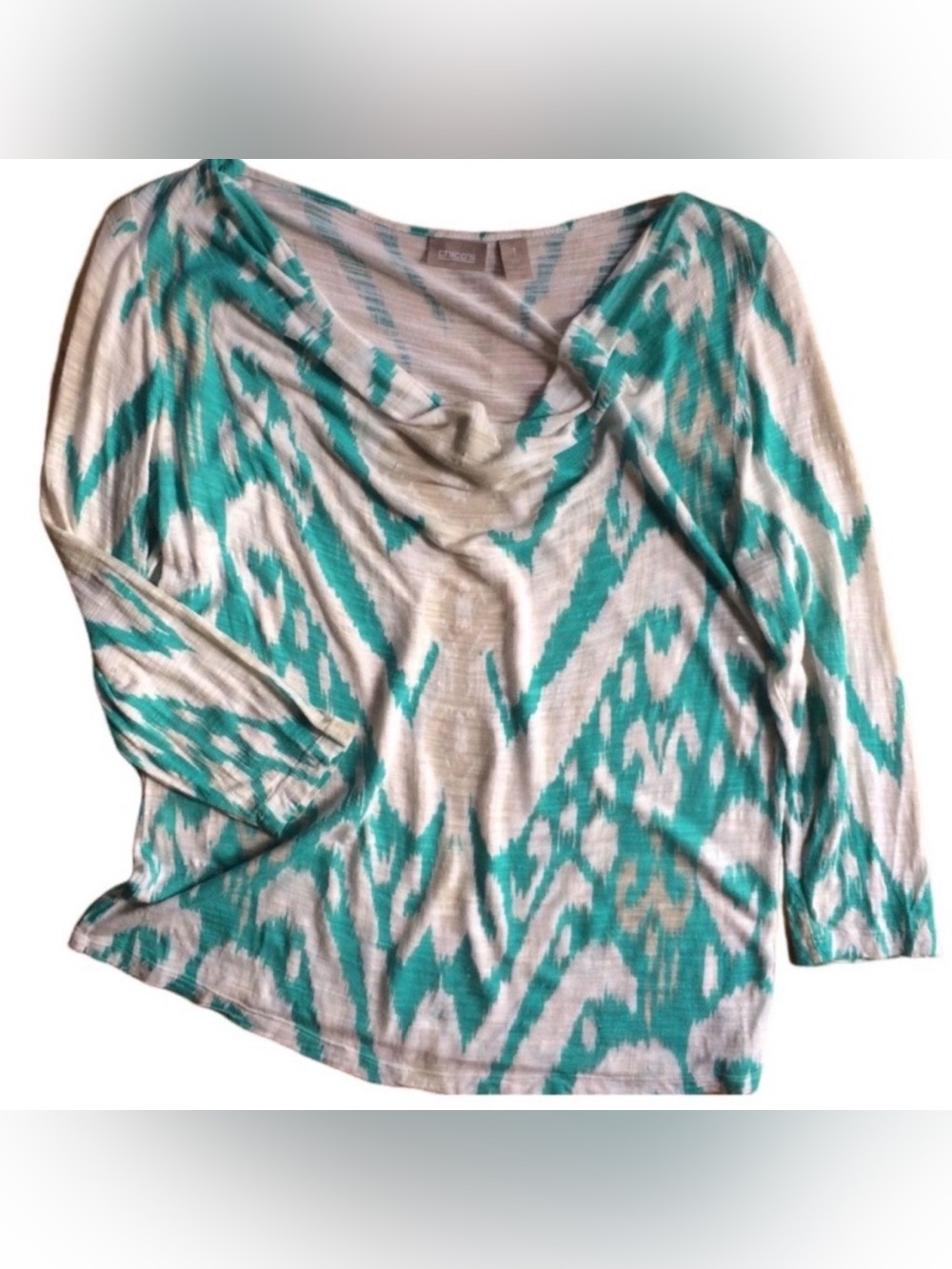 Chico’s (1) M slub knit cowl neck